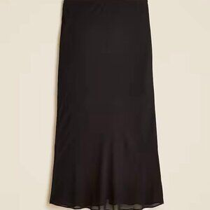 J. Crew Black Sheer Skirt with Slip